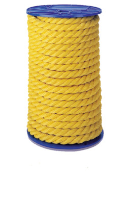 PEERLESS  1/4'' TWISTED YELLOW POLY ROPE 600', 2804902