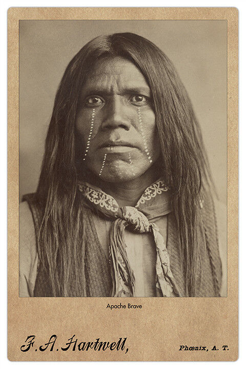 Apache Brave Arizona Territory Photograph A++ Reproduction Cabinet Card