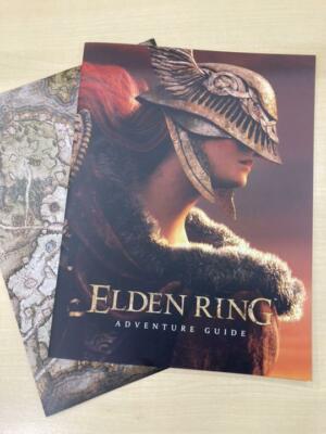 ELDEN RING ADVENTURE GUIDE Special Pamphlet & Map Poster benefit　 Japanese