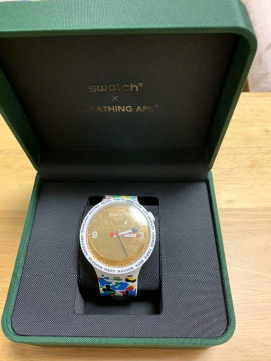 BAPE BAPE × SWATCH BIG BOLD 2020 COLLABO WATCH LIMITED TOKYO WHITE MULTI CAMO APE