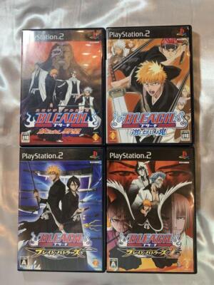 Bleach Blade Battlers 1st & 2nd & Tamashii & Yabou 4 games set PS2 used 
