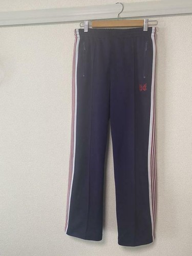 NEEDLES Track Pants Straight Purple x Red lines Size-XS Used
