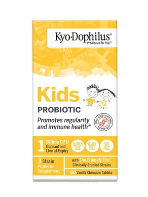 Kyolic Kyo-Dophilus Kids Пробиотик 60 жевательных таблеток