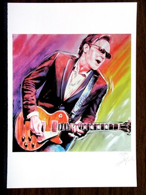 Graphic,Gráfico,LIMITIERT! Handsigniert Kunstgrafik /"MUSIK LEGENDEN/" mit GIBSON