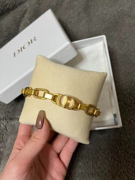 【大人気！】Dior DANSEUSE ETOILE ブレスレット Christian Dior Danseuse Etoile Bracelet CD Chain Metal Gold