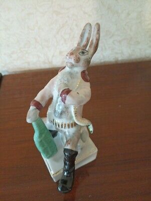 Easter Bunny Hare Fairy tale fables Ukrainian russian porcelain figurine 923
