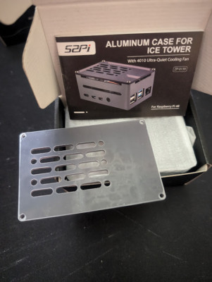 52pi ZP-0139 Aluminum Case with ICE Tower Cooler for Pi4B | Pi not included.