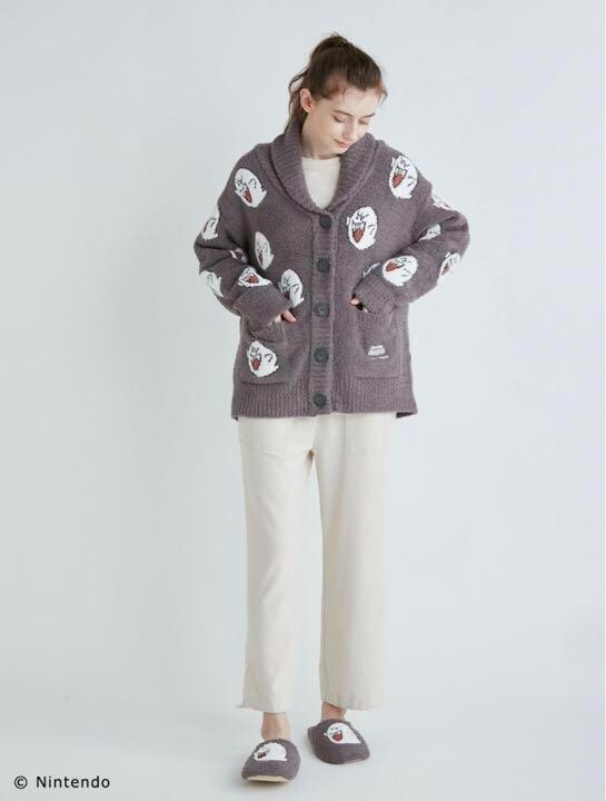 Pre-owned Gelato Pique Super Mario Pajamas  Jacquard Kauchin Nintendo Women Star Boo Buddy In Black