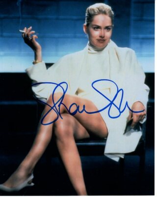 シャロン・ストーン サイン入り 8x10 バックドラフスプリ? BASIC