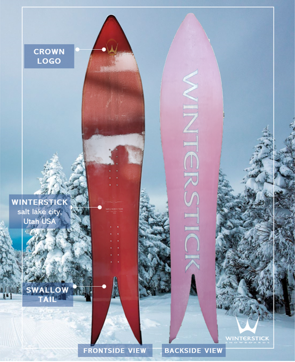 Super RARE Vintage RED Winterstick Swallowtail Snowboard Super RARE Vintage RED Winterstick Swallowtail Snowboard