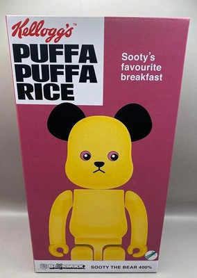 Medicom Toy Be@rbrick Sooty The Bear 400% Kellogg s Bearbrick Puffa Puffa Rice