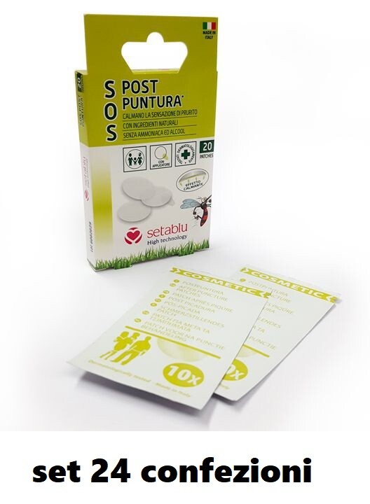 Set 24 Confezioni 20 Patch Post Puntura Insetto Allevia Prurito Anti Zanzare dfh