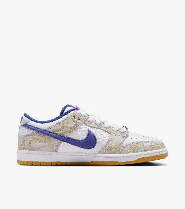 Pre-owned Nike X Rayssa Leal Sb Dunk Low Prm Pure Platinum Vivid Purple Shoes Fz5251-001