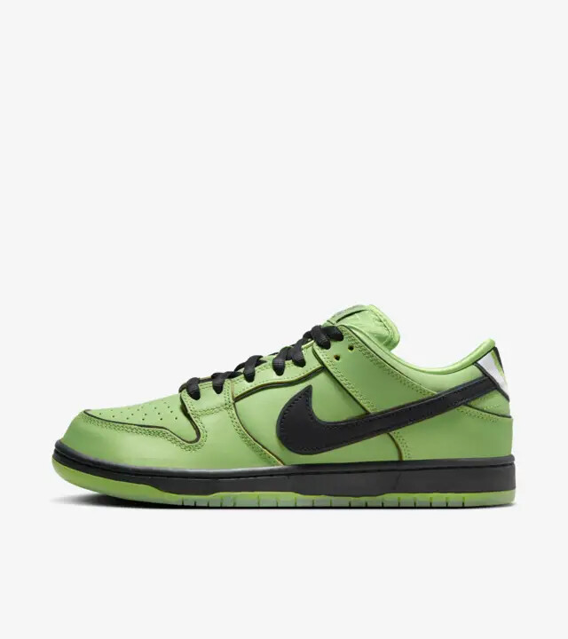 Pre-owned Nike X The Powerpuff Girls Sb Dunk Low Pro Qs Buttercup - Green (fz8319-300)