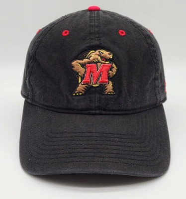 Maryland Terrapins Black Cap Hat Under Amour Men's OFSA Adjustable Strap NCAA
