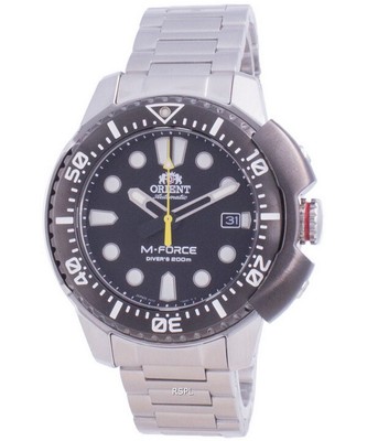 Pre-owned Orient M-force Automatic Diver's Ra-ac0l01b00b 200m Men's Watch