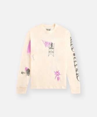 PAPER PLANES EGGSHELL TEAM WORK  LONG SLEEVE TEE  SIZE 2XL NEW DROP 