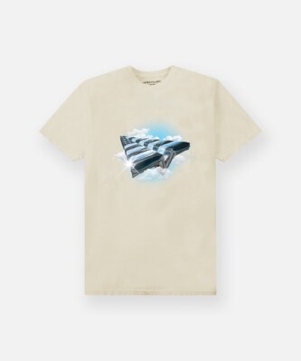 PAPER PLANES    ABOVE THE CLOUDS   TEE IN  EGGSHELL  SIZE LARGE  