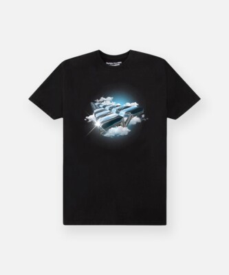 PAPER PLANES    ABOVE THE CLOUDS   TEE IN BLACK  SIZE LARGE    