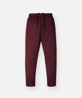 PAPER PLANES    BURGUNDY ACADEMY SLIM FIT CHROMATIC JOGGERS SIZE  LARGE  