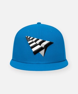 PAPER PLANES    BLUE REEF FITTED HAT SIZE 7 1/4  WITH GREY UNDERVISOR   