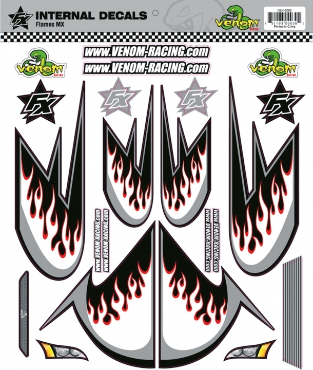 Jamara 460011 Aufkleber Hot Rod Flames Schwarz