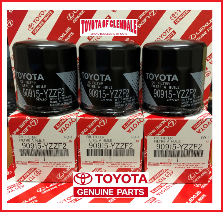 GENUINE TOYOTA LEXUS SCION OIL FILTER SET OF (3) OEM (FAST SHIPPING) 90915YZZN1