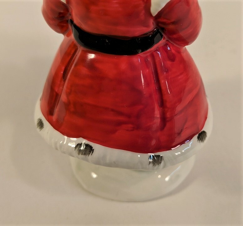 Vintage Schmid Holiday Girl  Original Thimble and Pin Holder Velvet Hat