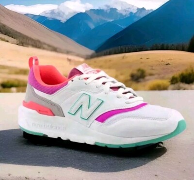 NEW Wmn's SZ 9B NEW BALANCE 997H Running Shoes Casual CW997HMA WHITE / NEON