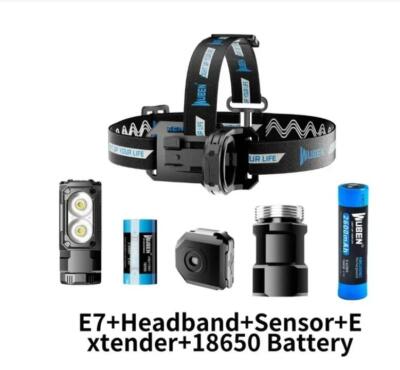 WUBEN E7 1800Lumens USB C Recheargeable Lightweight Headlamp Flashlight