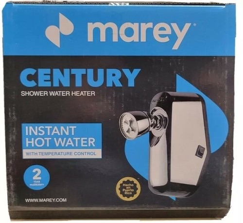 MAREY Century 120V Compact Tankless Shower Water Heater with Temperature Control