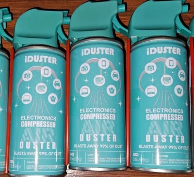 THREE iDuster for Electronics - Compressed Canned Air Duster for Computer+ 3.5oz