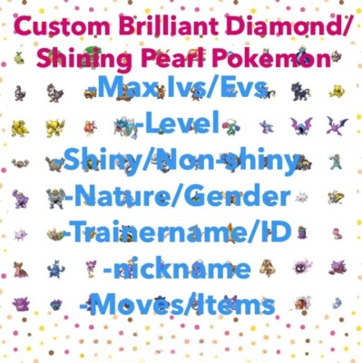 Pokémon Brilliant Diamond & Shining Pearl -  Any Shiny Max Stats  - FAST TRADE 