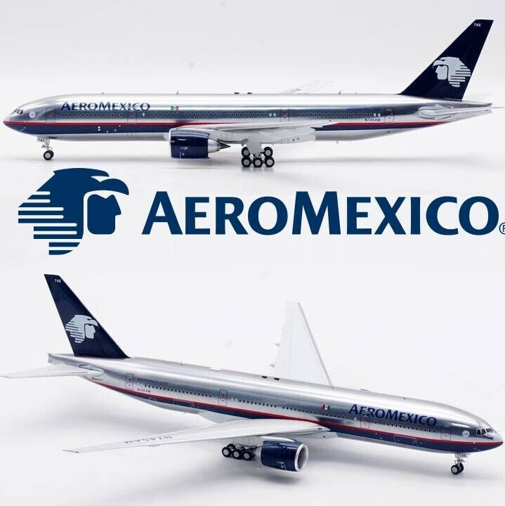 1/400  アエロメヒコ  ボーイングＢ７７７－２００ＥＲ  Ｎ７４５ＡＭ AeroMexico B777-200ER Polished Reg: N745AM JC Wings Scale 1