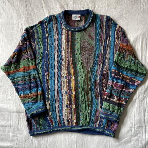 【USA古着】old-coogi 3d knit pure new wool 90's COOGI 3D Knit Sweater S / クージー 3Dニット ウール
