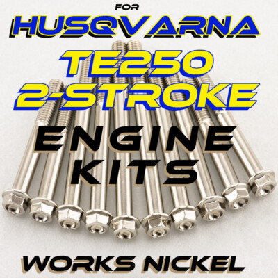 Works Nickel ENGINE Bolt Kit for 2017-2023 Husqvarna TE250 | Titanium look