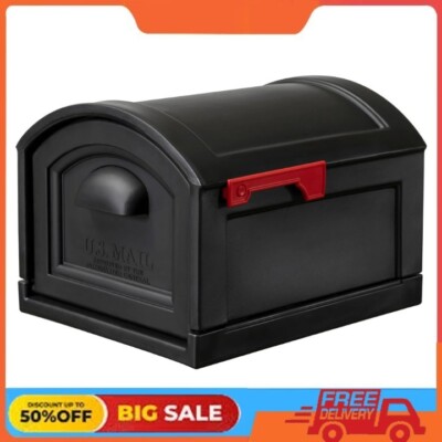 Step2 Classic Black Town-to-Town XL Post-Mount Mailbox