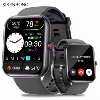 SENBONO 2023 big screen Smart Watch A221 BT Call 1.91inch AI Voice Sport Watch F