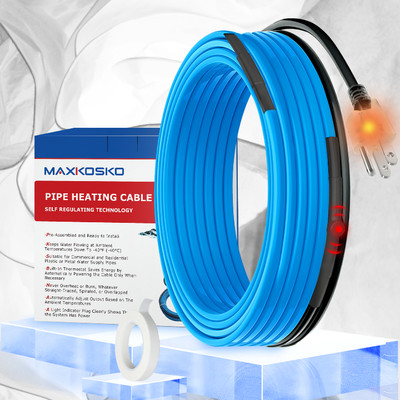 MAXKOSKO  6FT Energy-efficient, Self-Regulating Pipe Heat Tape for Water Pipes