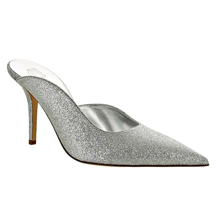 Gia Borghini Women's Abella Glitter Pointed Toe Heel Mules