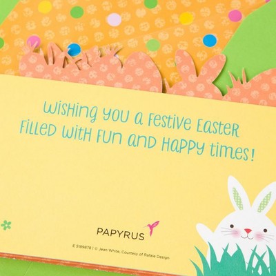 Papyrus  Happy Easter Bunnies in the Grass -fold out card