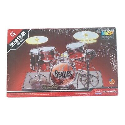 15600 Academy 1/8 Beatles Crystal Drum Set Multi-Color Parts Model Kit