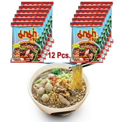 12 x 55 g MAMA Thai Instant Noodle Nam Tok Flavour Hot & Spicy Delish Dish NEW