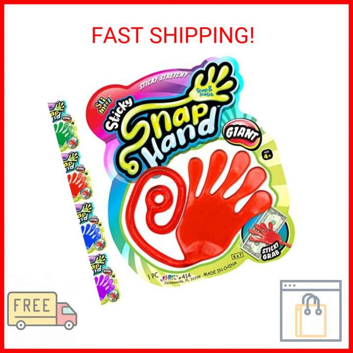 Fun A Ton Giant Snap Hand-Jumbo Sticky Hands Toy (1 Pack Assorted) Large Stretch