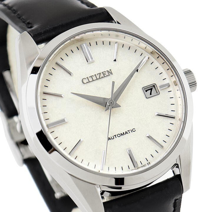 Pre-owned Citizen Collection Nb1060-04a Men's Wrist Watch Silver Leaf Lacquer Dial Model N