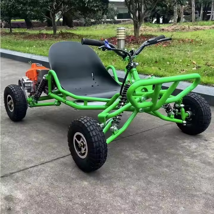 GAS GO CART 64cc Engine Full Suspension Off-Road 25mph! -GREEN-