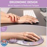 KONVINIT Ergonomic Mouse Pad with Wrist Rest, Purple Mousepad with Non-Slip Rubber Base and Smooth Surface, Small Mouse Pads for Desk, Office Desk Accessories