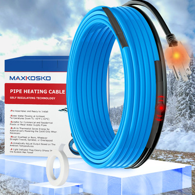 MAXKOSKO  Self-Regulating Heat Tape for  Pipes 6-feet 5W/ft 