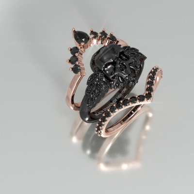 My Queen Ring/Gothic Wedding Rings/Skull Engagement Rings/Unique Rings/Gift Idea