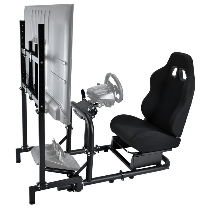 Minneer G920 Sim Racing Cockpit with Seat and TV Stand Fit Logitech Thrustmaster